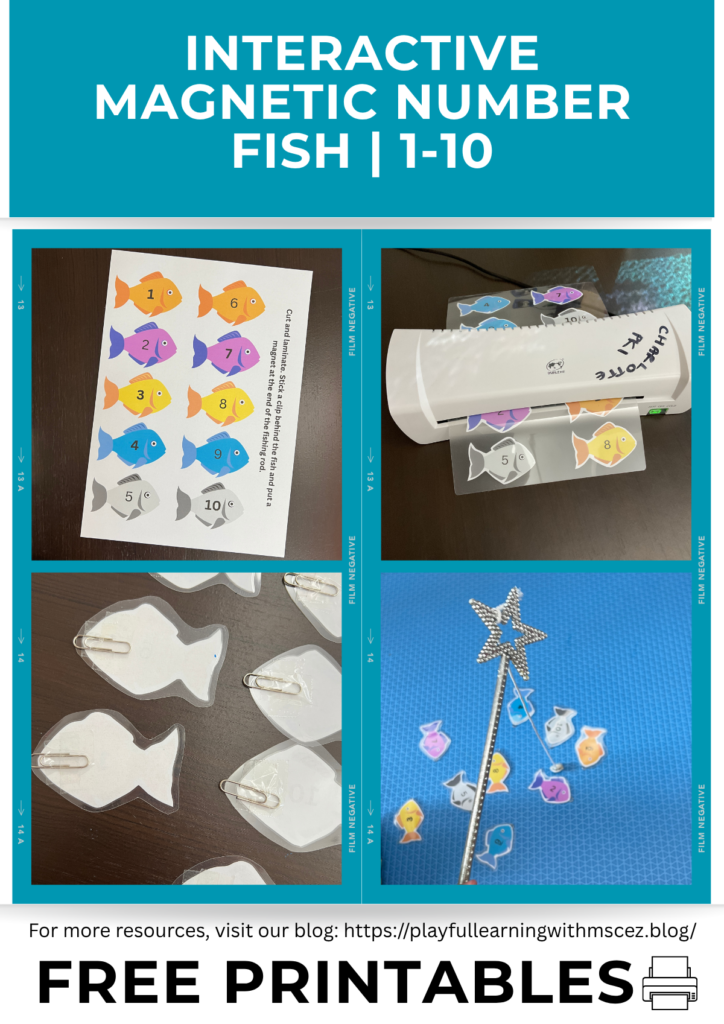 interactive magnetic number fish 1 10