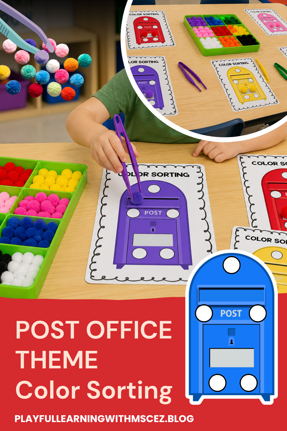 post office theme color sorting